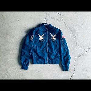 Schott NYC Embroidered Bomber